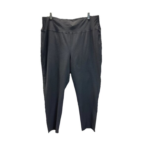 Eileen Fisher Dark Gray pull on Straight Leg Pants Size 1X Career comfort - Picture 1 of 8